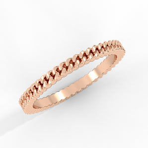 14K Gold Chain Link Ring