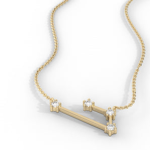 14K Gold Diamond Zodiac With 16" Necklace