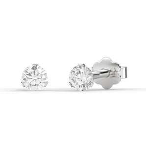 14K Gold 3 Prong Setting SI-1 Diamond Earrings Studs
