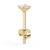 14K Gold 4 Prong Martini SI-1 Diamond Earrings Studs