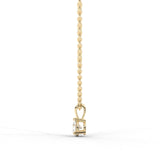 14K Gold 3 Prong Basket SI-1 Diamond Pendant With 16" Cable Necklace