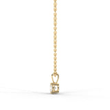 14K Gold 4 Prong Basket SI-1 Diamond Pendant With 16" Cable Necklace