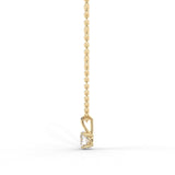 14K Gold 4 Prong Single SI-1 Diamond Pendant With 16" Cable Necklace