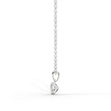 14K Gold 4 Prong Twist SI-1 Diamond Pendant With 16" Cable Necklace