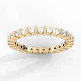 14K Gold Round Channel Setting SI-1 Diamond Eternity Ring