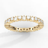 14K Gold Round 3 Prong Setting SI-1 Diamond Eternity Ring