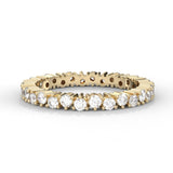 14K Gold Round 3 Prong Setting SI-1 Diamond Eternity Ring