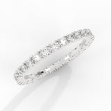 14K Gold Round 4 Prong Setting SI-1 Diamond Eternity Ring