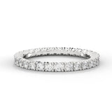 14K Gold Round 4 Prong Setting SI-1 Diamond Eternity Ring