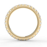 14K Gold Round French Setting SI-1 Diamond Eternity Ring