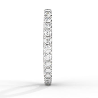 14K Gold Round French Setting SI-1 Diamond Eternity Ring