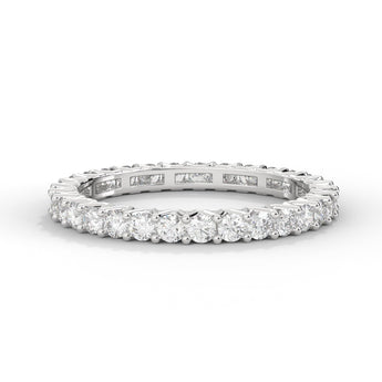 14K Gold Shared Prong Setting SI-1 Diamond Eternity Ring