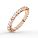 14K Gold Triangle Setting SI-1 Diamond Eternity Ring