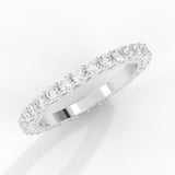 14K Gold Triangle Setting SI-1 Diamond Eternity Ring