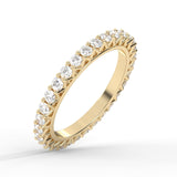 14K Gold Triangle Setting SI-1 Diamond Eternity Ring