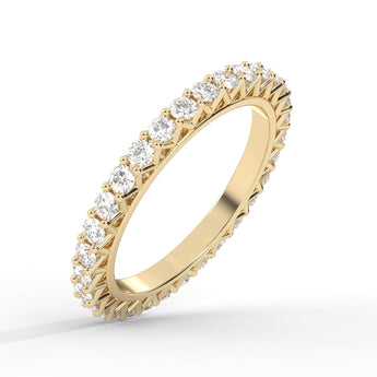 14K Gold Triangle Setting SI-1 Diamond Eternity Ring