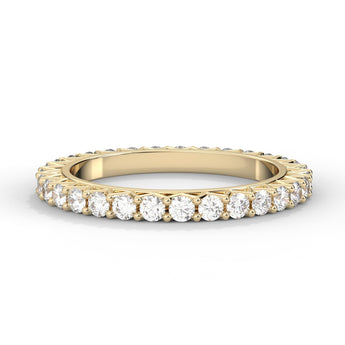 14K Gold Triangle Setting SI-1 Diamond Eternity Ring