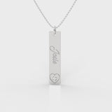 14K Gold Diamond Engraveable Heart With 16" Necklace video